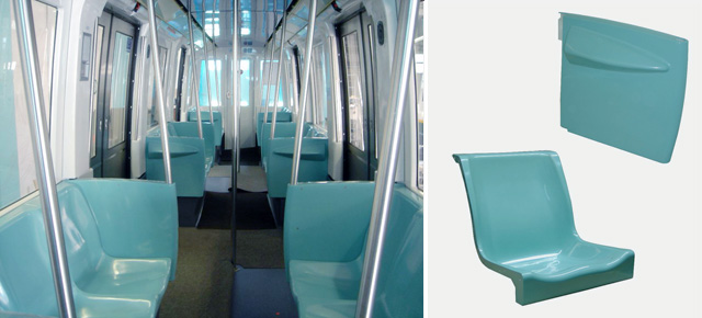 Sitzschalen für Transpole Metro